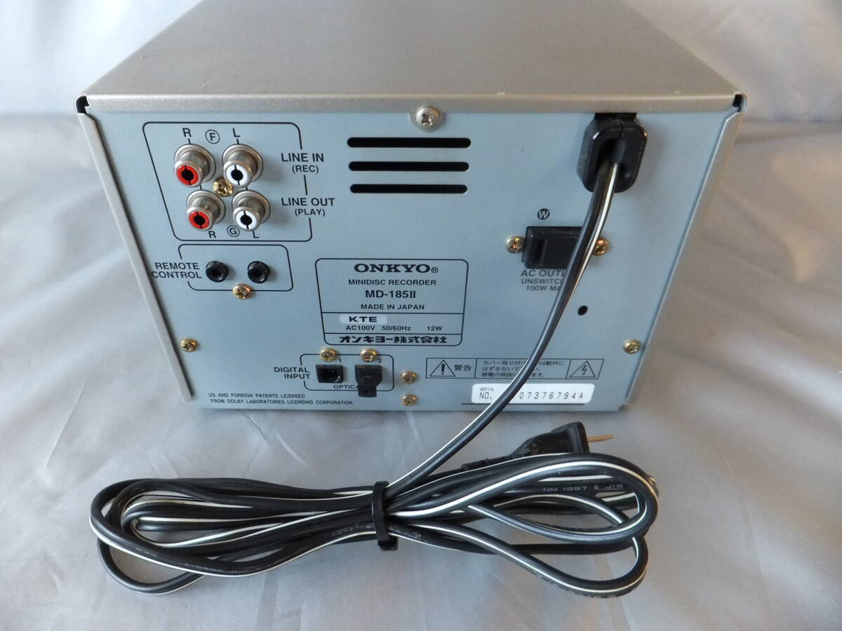 ♪ ONKYO MINIDISC RECORDER MD-185Ⅱ オンキョーステレオMD ♪ ONKYO MINIDISC RECORDER MD-185Ⅱ オンキョーステレオMD