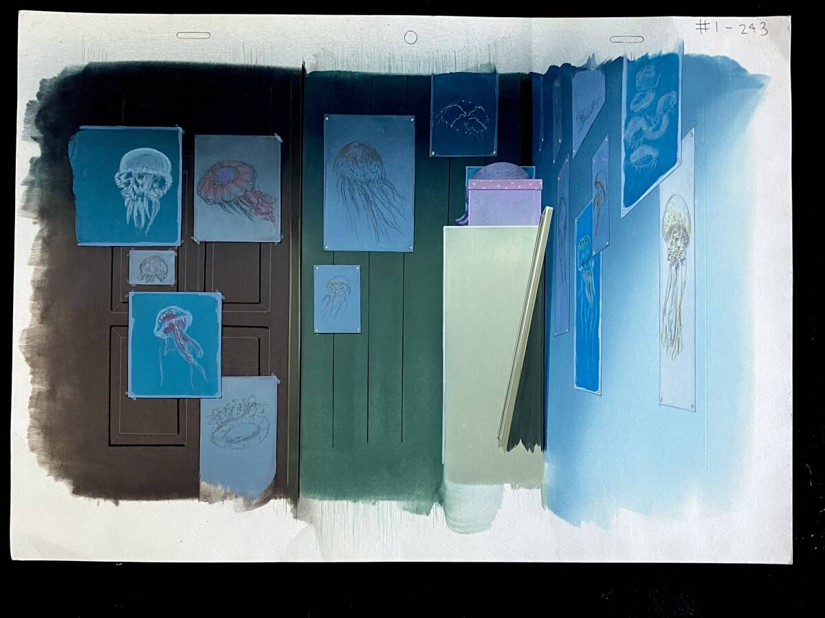 S 海月姫 第1話 直筆 背景 原画 2枚セット 部屋/Cel Genga セル S 海月姫 第1話 直筆 背景 原画 2枚セット 部屋/Cel Genga セル