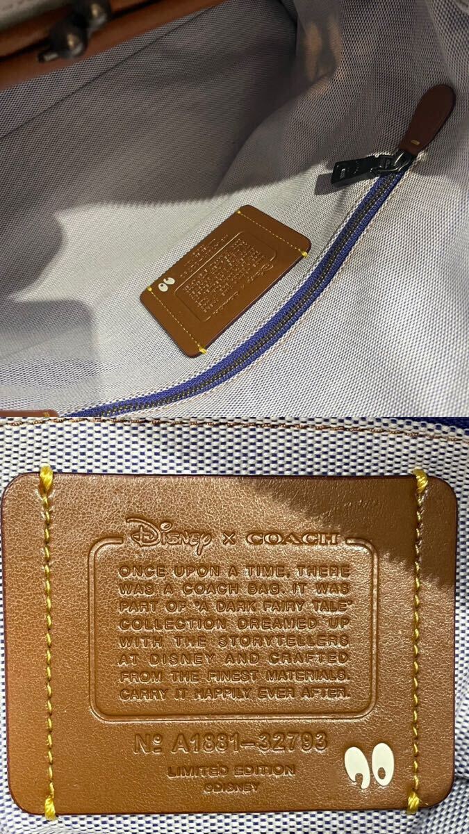希少 COACH コーチ ディズニーコラボ レザートートバッグ 希少 COACH コーチ ディズニーコラボ レザートートバッグ