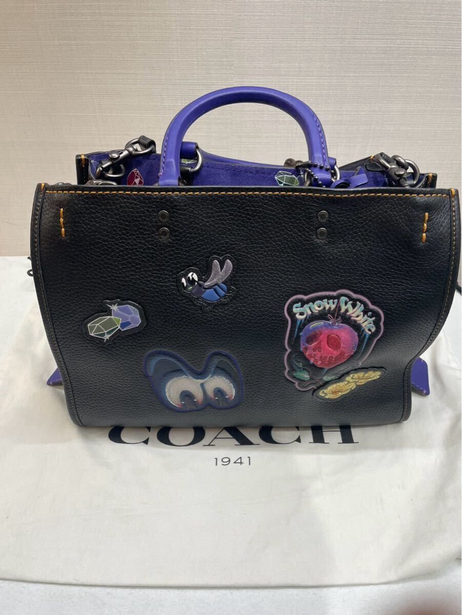希少 COACH コーチ ディズニーコラボ レザートートバッグ 希少 COACH コーチ ディズニーコラボ レザートートバッグ