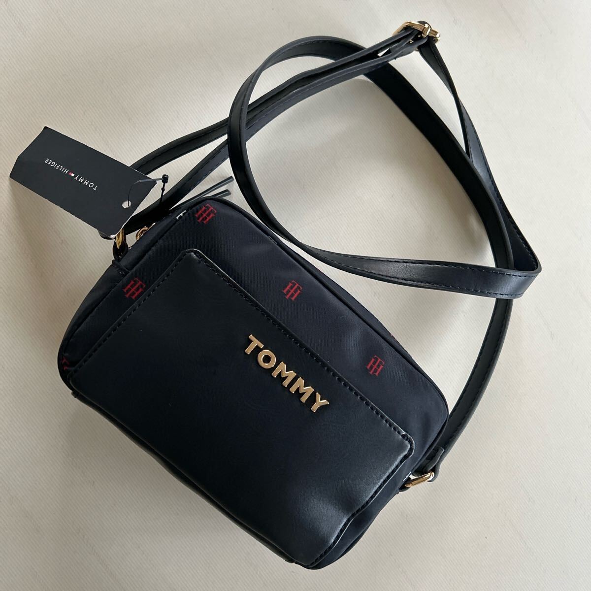 * новый товар с биркой * Tommy Hilfiger нейлон Mini сумка на плечо темно-синий 