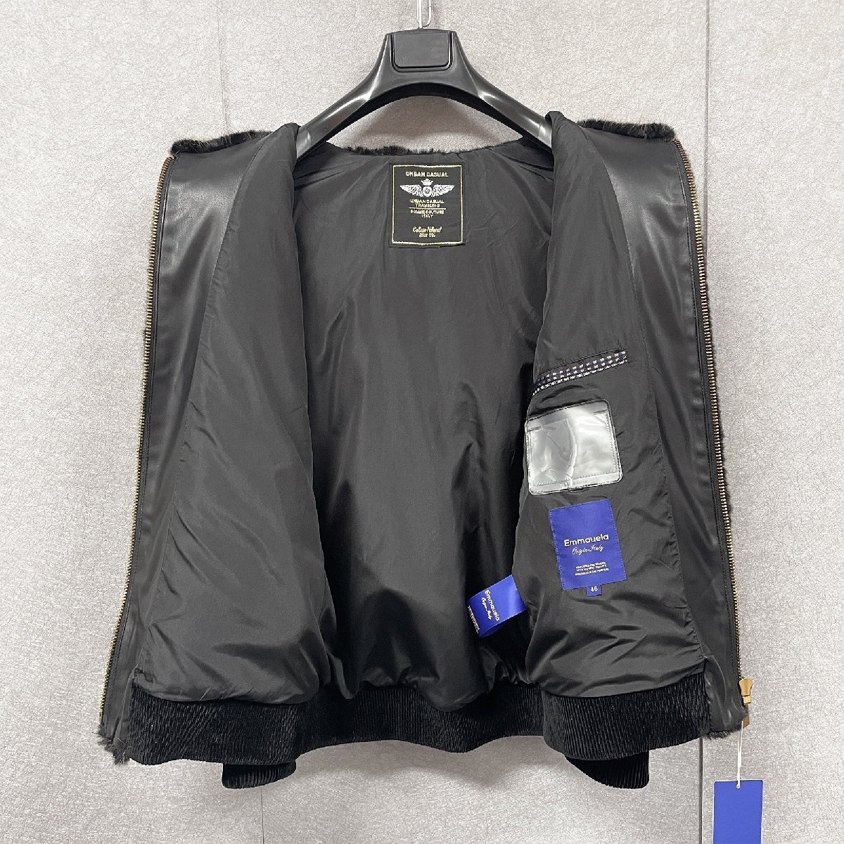 豪華ミンク/カシミヤ混・毛皮ファーコート 定価5万◇Emmauela 豪華ミンク/カシミヤ混・毛皮ファーコート 定価5万◇Emmauela