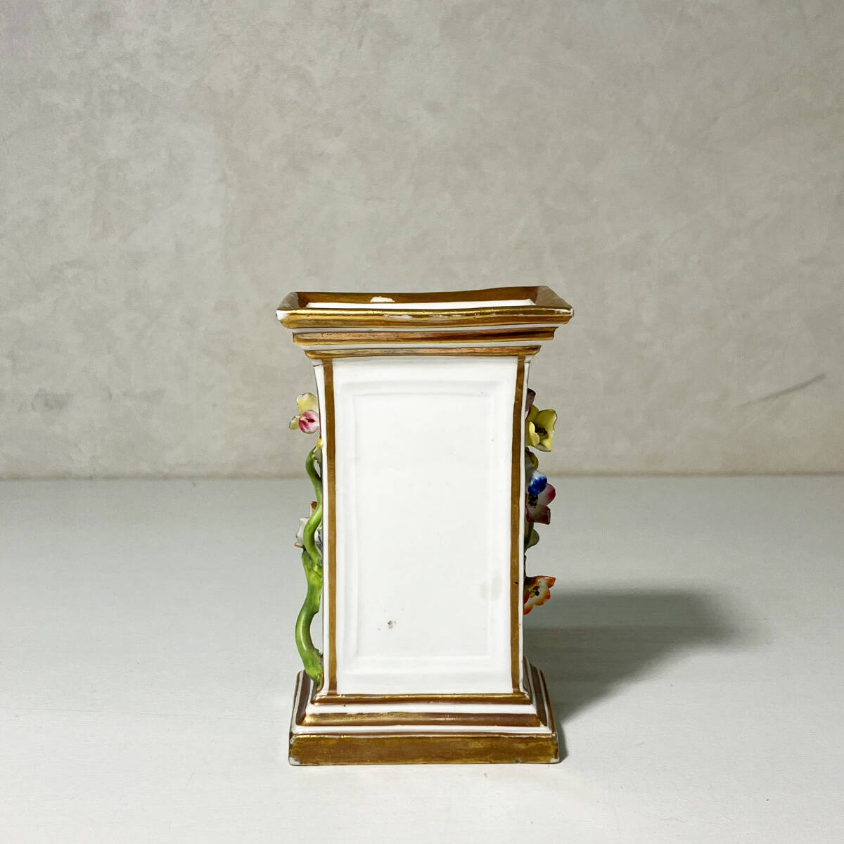 京都⑥ Meissen マイセン 花文一輪挿 高さ:9.6cm ( オールド 京都⑥ Meissen マイセン 花文一輪挿 高さ:9.6cm ( オールド