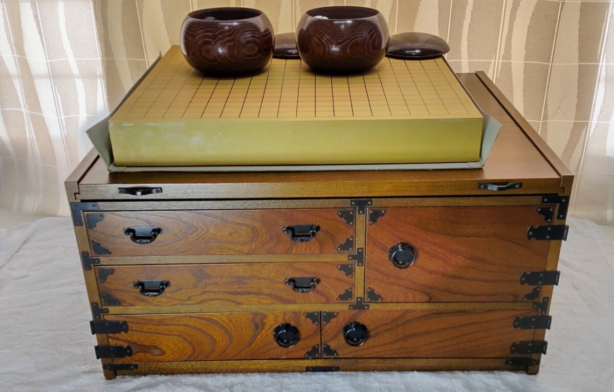 囲碁箪笥 囲碁セット 碁盤 箪笥 碁石 収納棚 ヴィンテージ 囲碁箪笥 囲碁セット 碁盤 箪笥 碁石 収納棚 ヴィンテージ