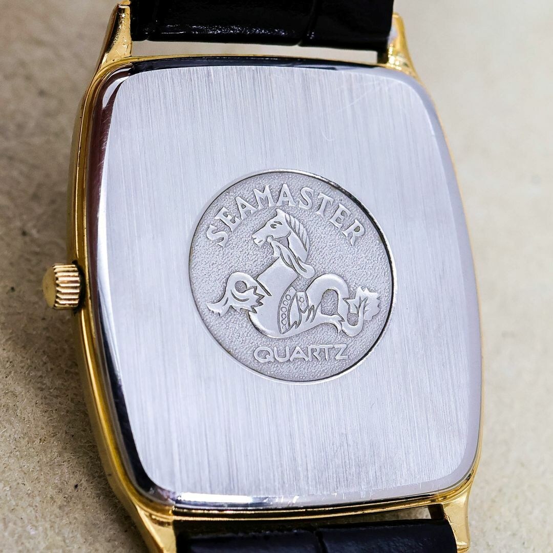 稼働 OMEGA 腕時計 シーマスター デイト トノー ゴールド レザー 稼働 OMEGA 腕時計 シーマスター デイト トノー ゴールド レザー