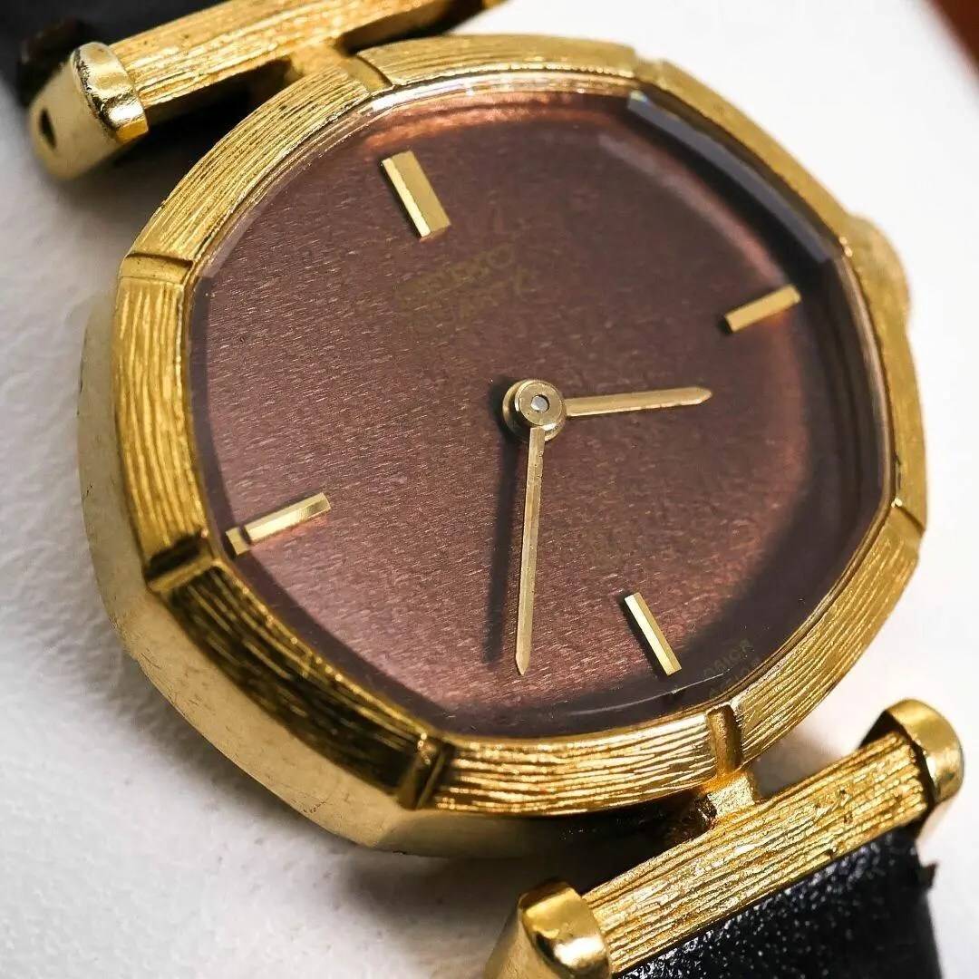 稼働 SEIKO 腕時計 アンティーク レザー ASGP 旧クォーツマーク 稼働 SEIKO 腕時計 アンティーク レザー ASGP 旧クォーツマーク