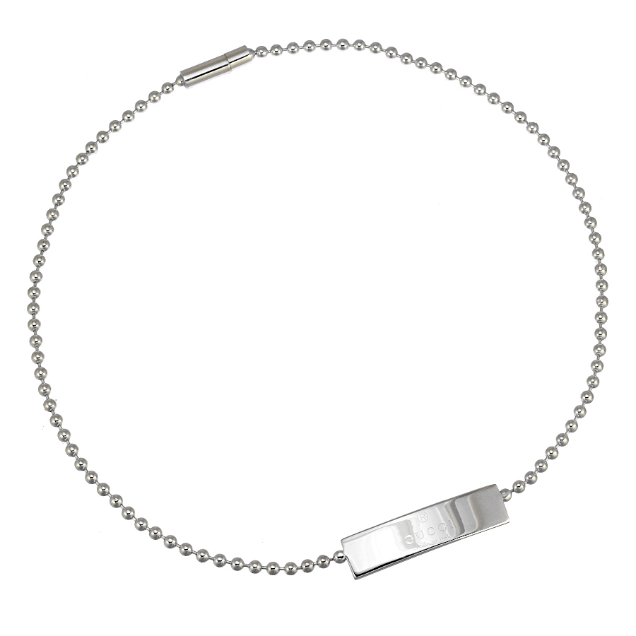  как новый Gucci tray do Mark короткое колье колье sterling серебряный 925 мяч цепь ювелирные изделия GUCCI