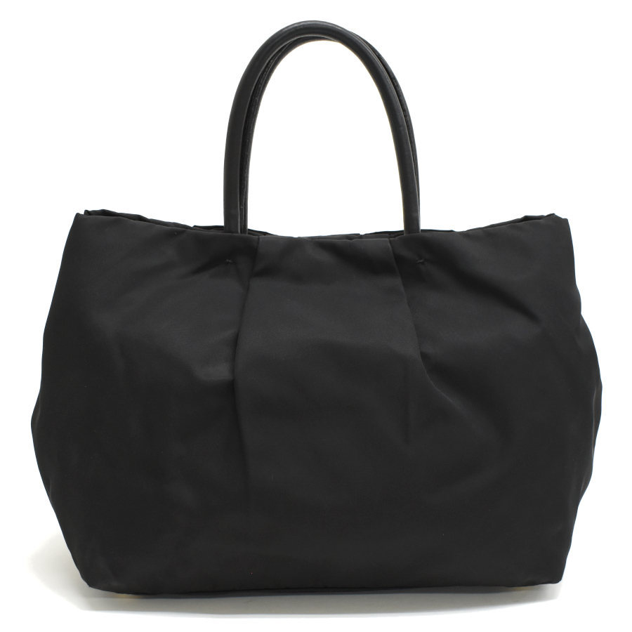  Prada большая сумка BN1601 TESSUTO FIOCCO нейлон черный Gold металлические принадлежности PRADA