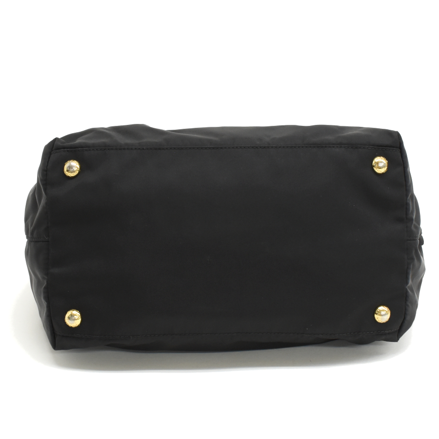  Prada большая сумка BN1601 TESSUTO FIOCCO нейлон черный Gold металлические принадлежности PRADA