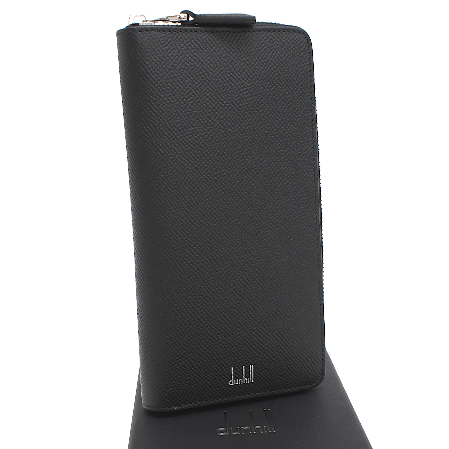 未使用品 ダンヒル カドガン ジップコート ウォレット 長財布 レザー ブラック dunhill