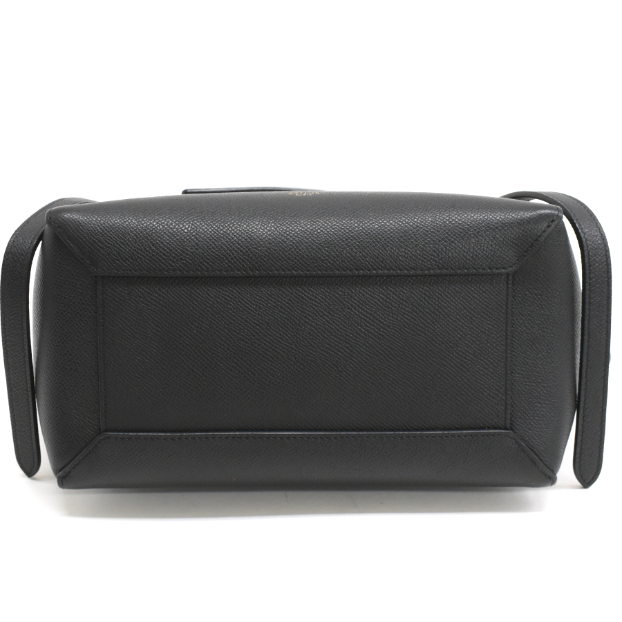 セリーヌ マイクロ ベルトバッグ 2way ハンドバッグ レザー ブラック CELINE