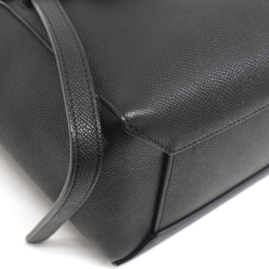 セリーヌ マイクロ ベルトバッグ 2way ハンドバッグ レザー ブラック CELINE
