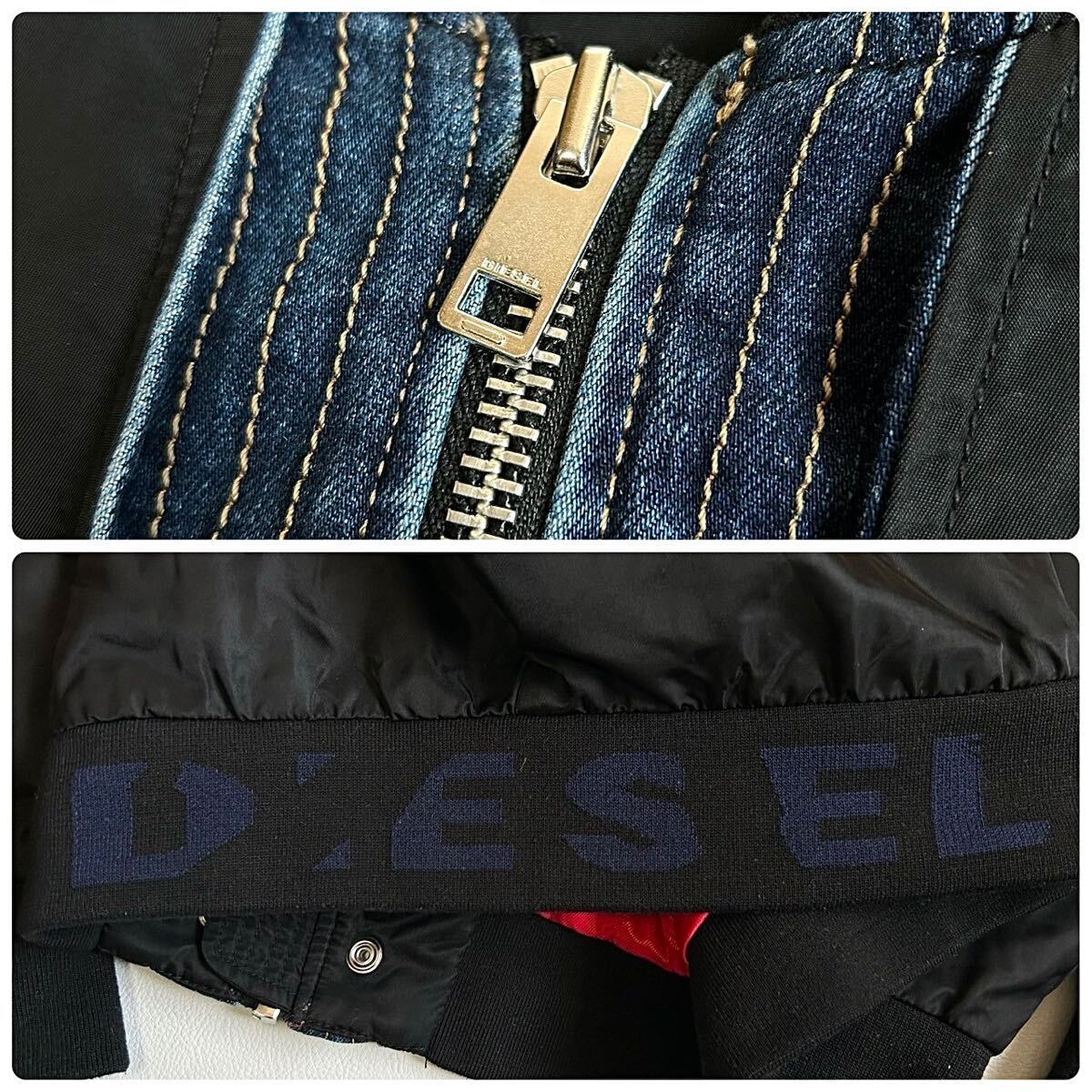 極美品/XL/デニム切替/近年モデル◎DIESEL MA-1 ボンバー 極美品/XL/デニム切替/近年モデル◎DIESEL MA-1 ボンバー