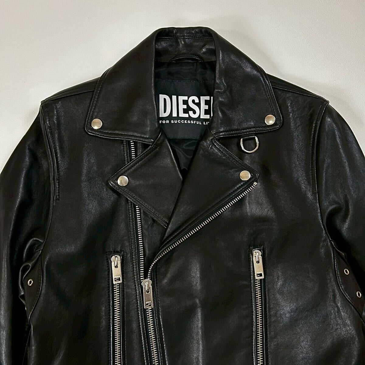 ほぼ未使用/Lサイズ/羊革◎DIESEL レザー ライダース ジャケット ほぼ未使用/Lサイズ/羊革◎DIESEL レザー ライダース ジャケット