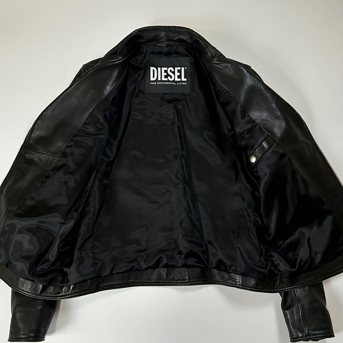 ほぼ未使用/Lサイズ/羊革◎DIESEL レザー ライダース ジャケット ほぼ未使用/Lサイズ/羊革◎DIESEL レザー ライダース ジャケット