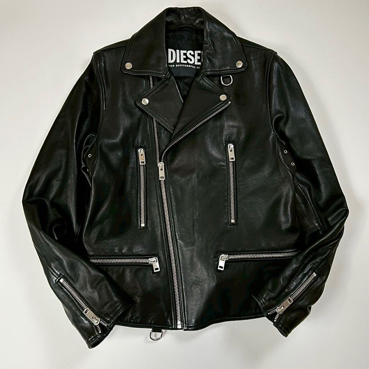 ほぼ未使用/Lサイズ/羊革◎DIESEL レザー ライダース ジャケット ほぼ未使用/Lサイズ/羊革◎DIESEL レザー ライダース ジャケット