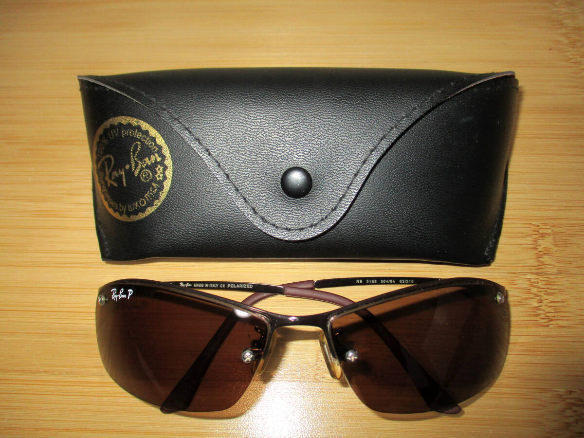 イタリア制☆レイバン　Ray-Ban　P　RB3183 004/9A　63口15　サングラス　　偏光レンズ 　 （３F　ケ