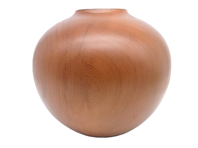 e13226 屋久杉 世界遺産 天然木 花瓶 伝統工芸品 岳南 ①(木工