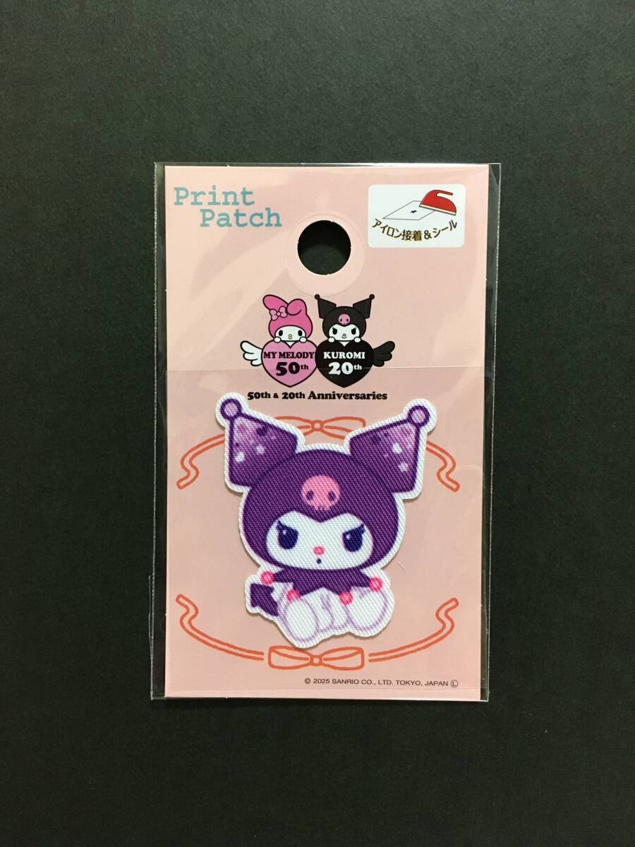 SANRIO/サンリオ　プリントワッペン☆彡　クロミ☆　KUROMI２０th　シール　アップリケ　新品未開封品　KUROMI_画像1