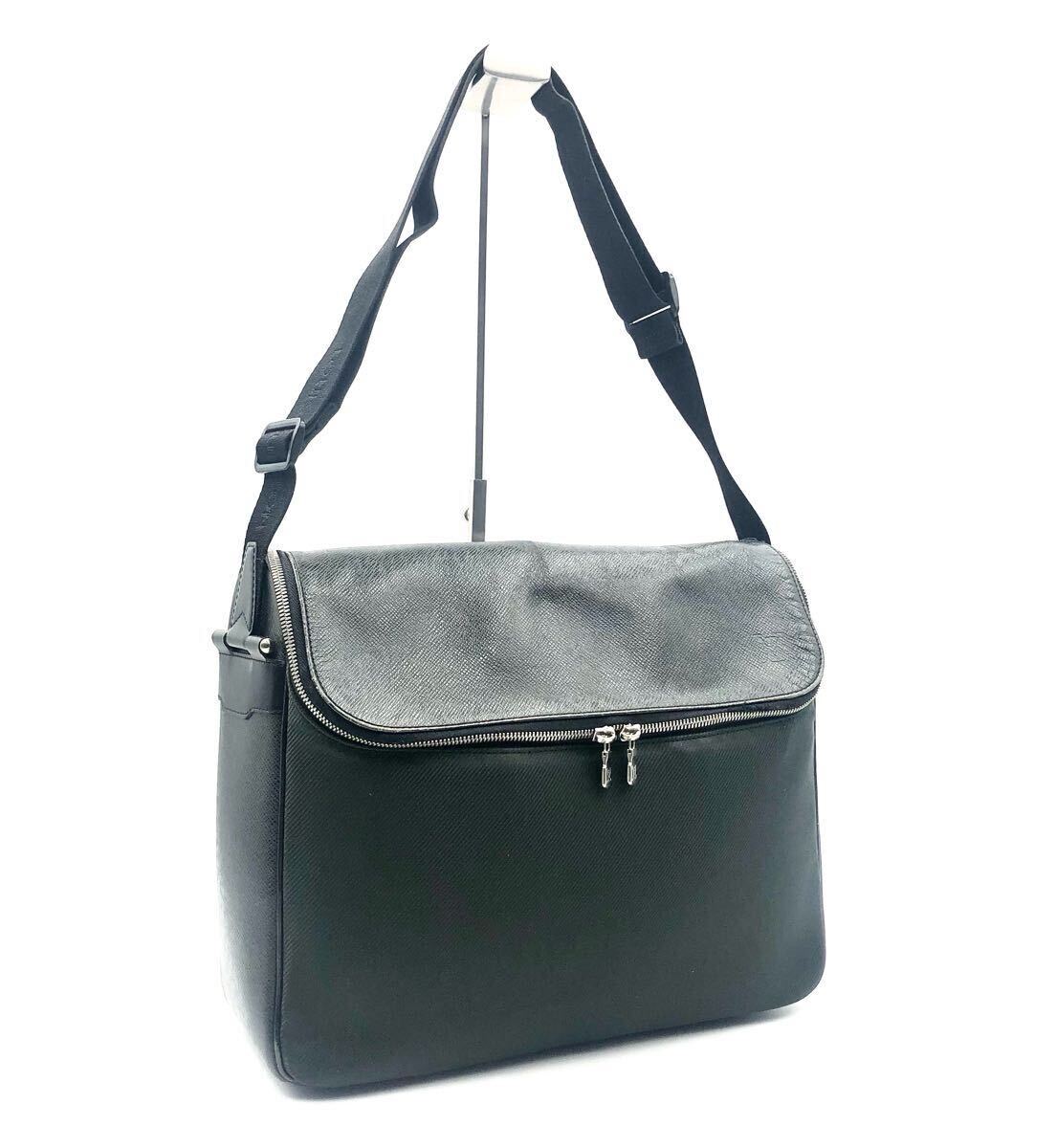 LOUIS VUITTON ルイヴィトン タイガ エピセア タイミール ショルダーバッグ キャンバス×レザー グリーン シルバー金具 刻印あり_画像1