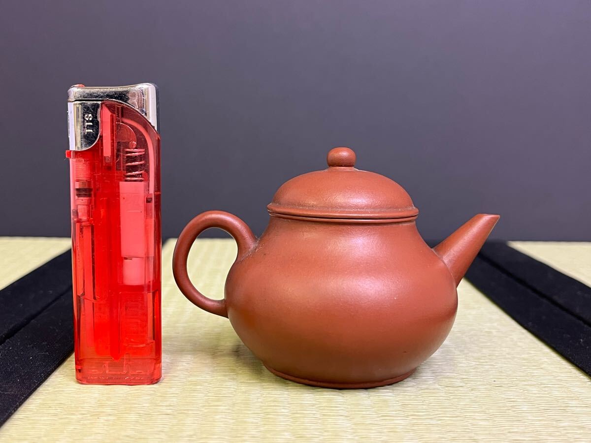 紫砂壺 在銘 孟臣 水平壺 朱泥 急須 茶壺 中国古玩 唐物 煎茶 紫砂壺 在銘 孟臣 水平壺 朱泥 急須 茶壺 中国古玩 唐物 煎茶