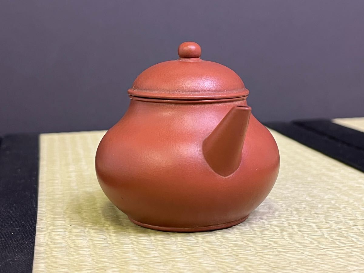 紫砂壺 在銘 孟臣 水平壺 朱泥 急須 茶壺 中国古玩 唐物 煎茶 紫砂壺 在銘 孟臣 水平壺 朱泥 急須 茶壺 中国古玩 唐物 煎茶