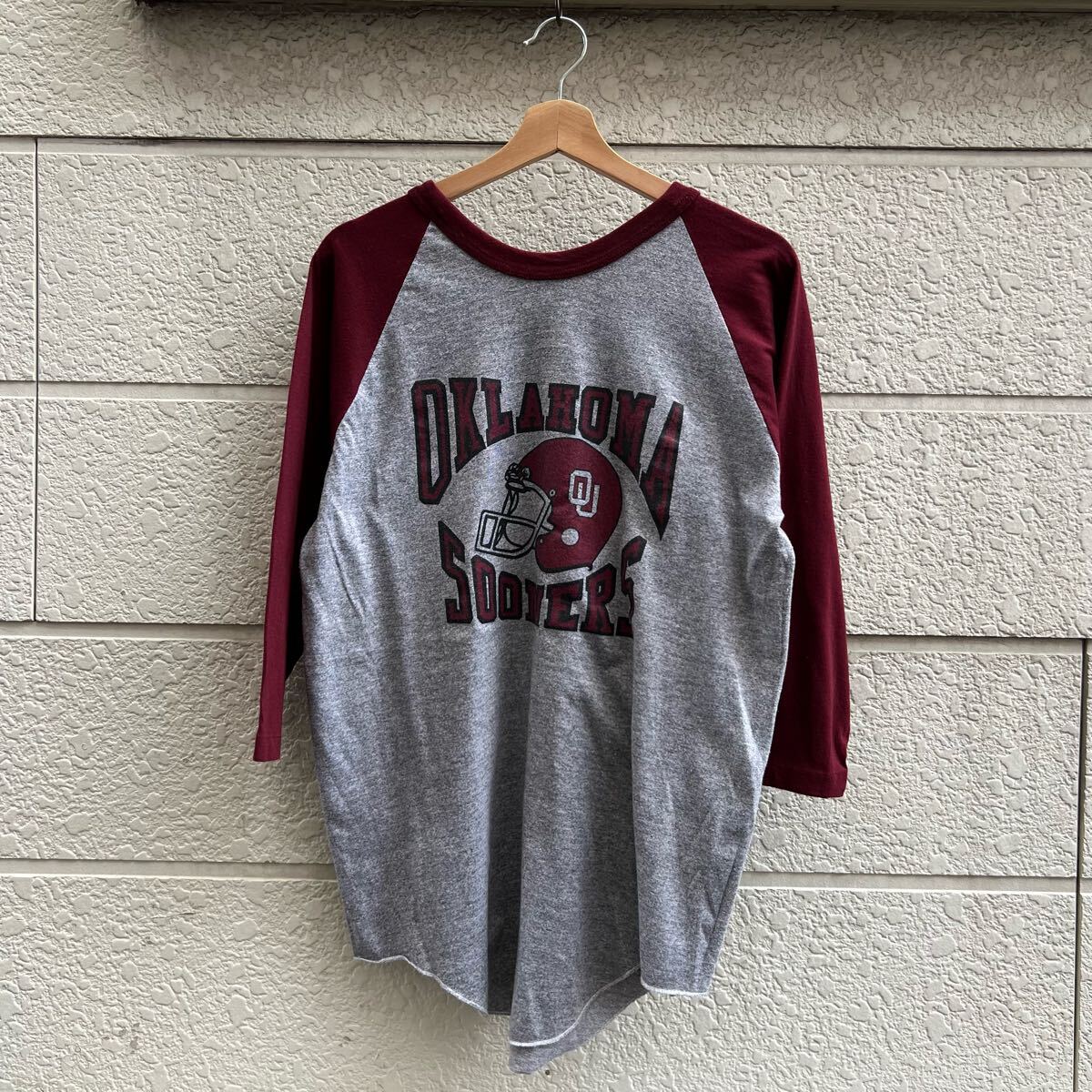 80s 90s USA古着 ラグラン 7分袖 プリントTシャツ 2トーン 80s 90s USA古着 ラグラン 7分袖 プリントTシャツ 2トーン