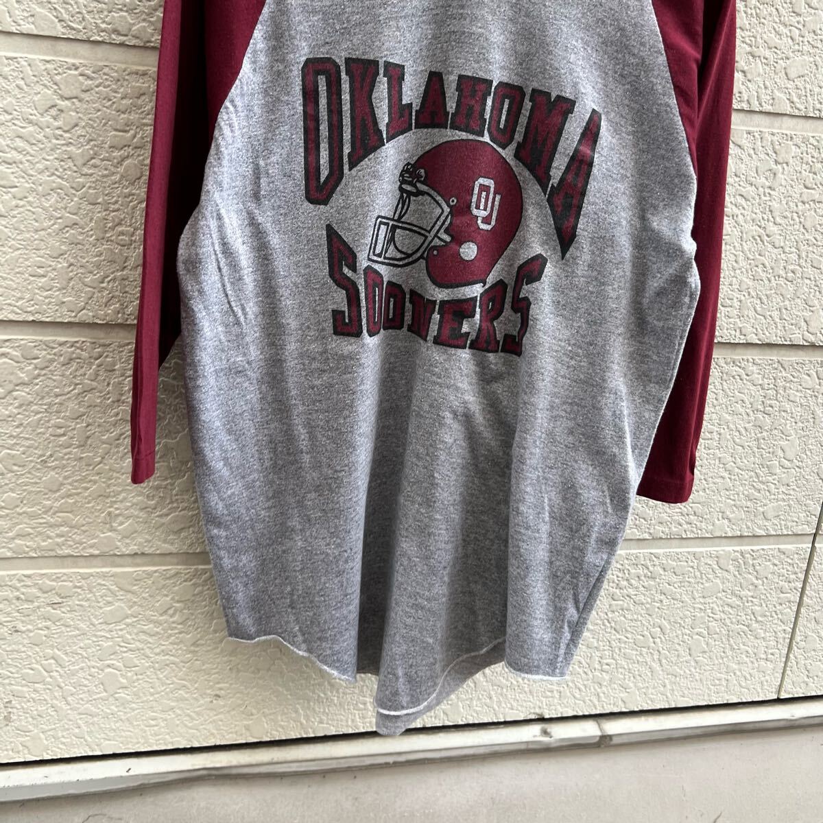 80s 90s USA古着 ラグラン 7分袖 プリントTシャツ 2トーン 80s 90s USA古着 ラグラン 7分袖 プリントTシャツ 2トーン