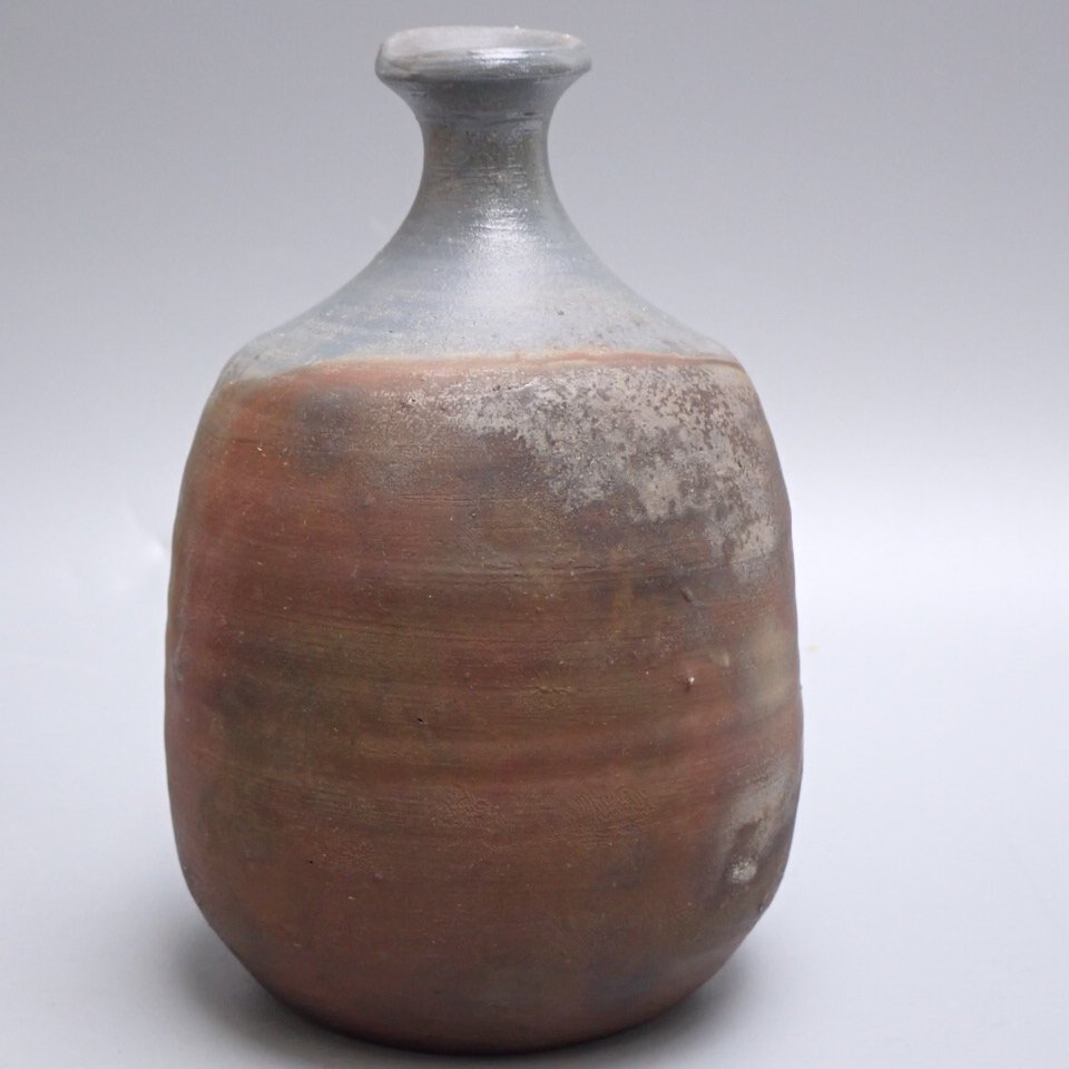☆人間国宝 山本陶秀 備前徳利/共箱・共布付き/陶磁器/酒器/酒注 ☆人間国宝 山本陶秀 備前徳利/共箱・共布付き/陶磁器/酒器/酒注