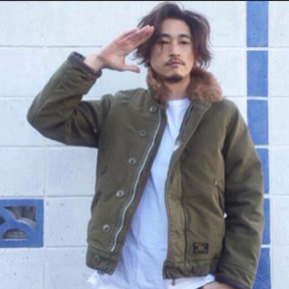 窪塚洋介着 14aw WTAPS ステンシル ボア ファー デッキジャケット 窪塚洋介着 14aw WTAPS ステンシル ボア ファー デッキ