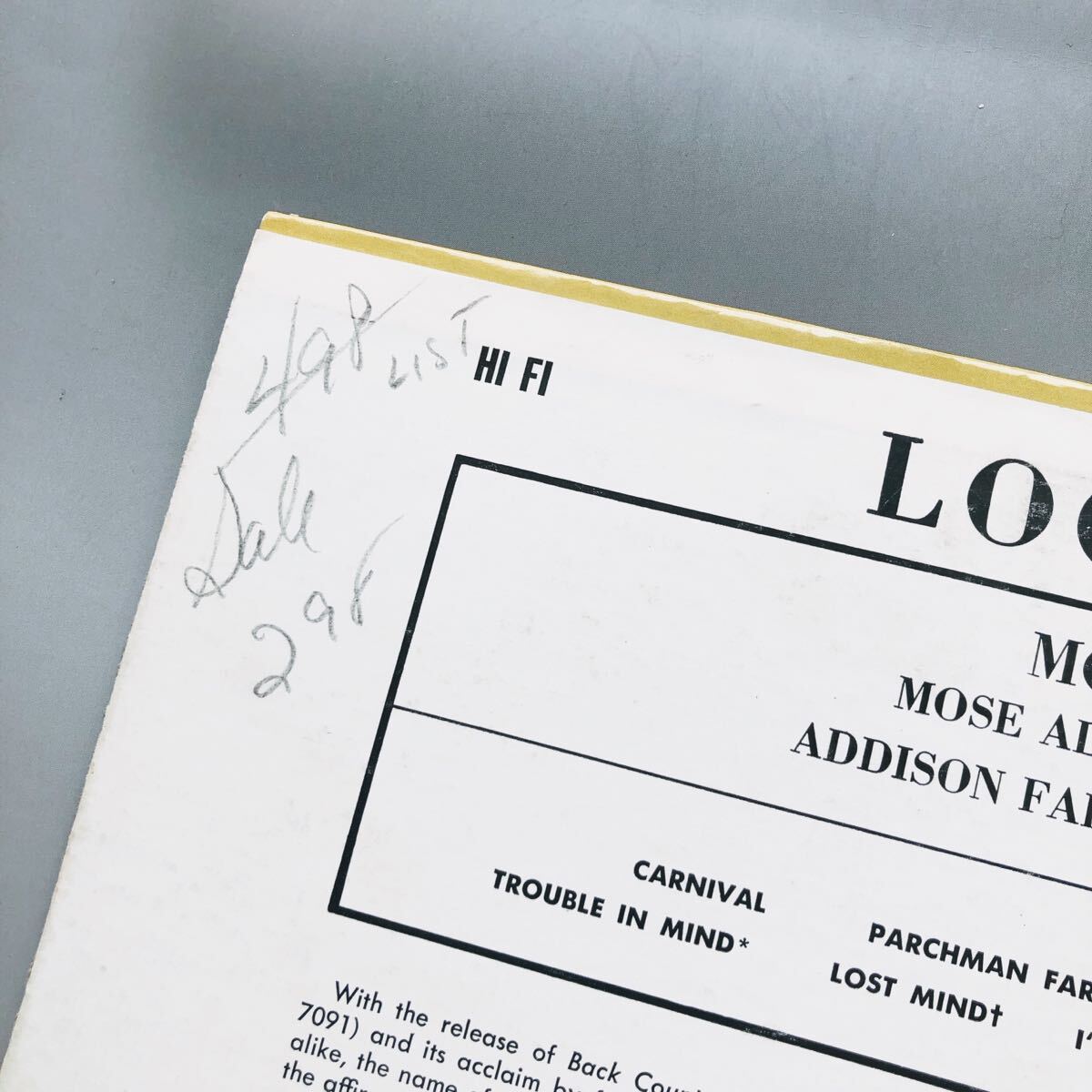3533【希少な名盤】モーズ・アリソン MOSE ALLISON LOCAL COLOR