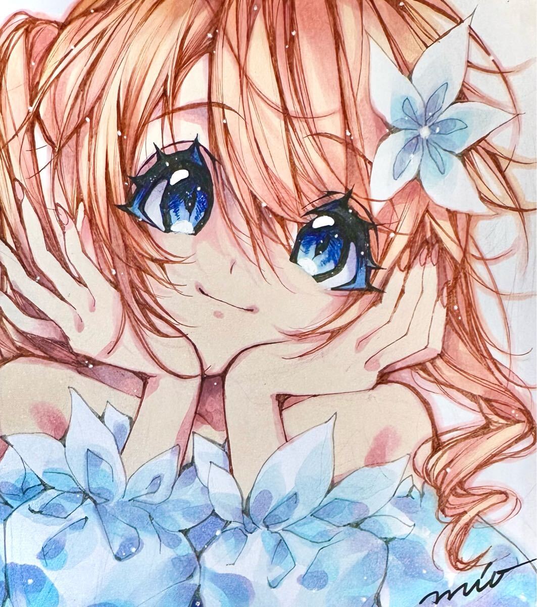 手描きイラスト オリジナル ミニ色紙(手描きイラスト)|売買され 手描きイラスト オリジナル ミニ色紙(手描きイラスト)|売買され