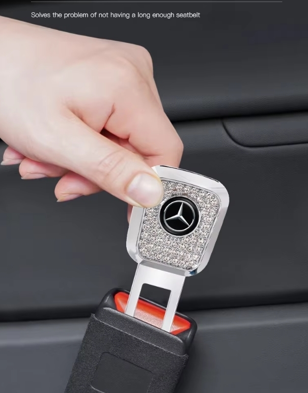 2 шт. комплект бесплатная доставка Mercedes Benz ремень безопасности удлинение пряжка стразы эмблема W245W246W204W221W166W176W203W245W246AMGw463