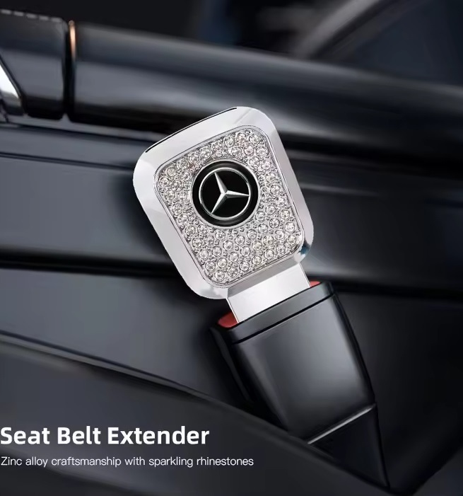 2 шт. комплект бесплатная доставка Mercedes Benz ремень безопасности удлинение пряжка стразы эмблема W245W246W204W221W166W176W203W245W246AMGw463