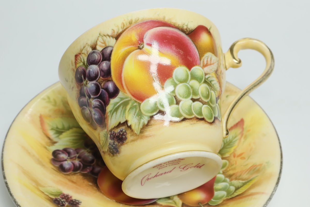 エインズレイ オーチャードゴールド カップ＆ソーサー /Aynsley OrchardGold C/S 金彩 果物柄
