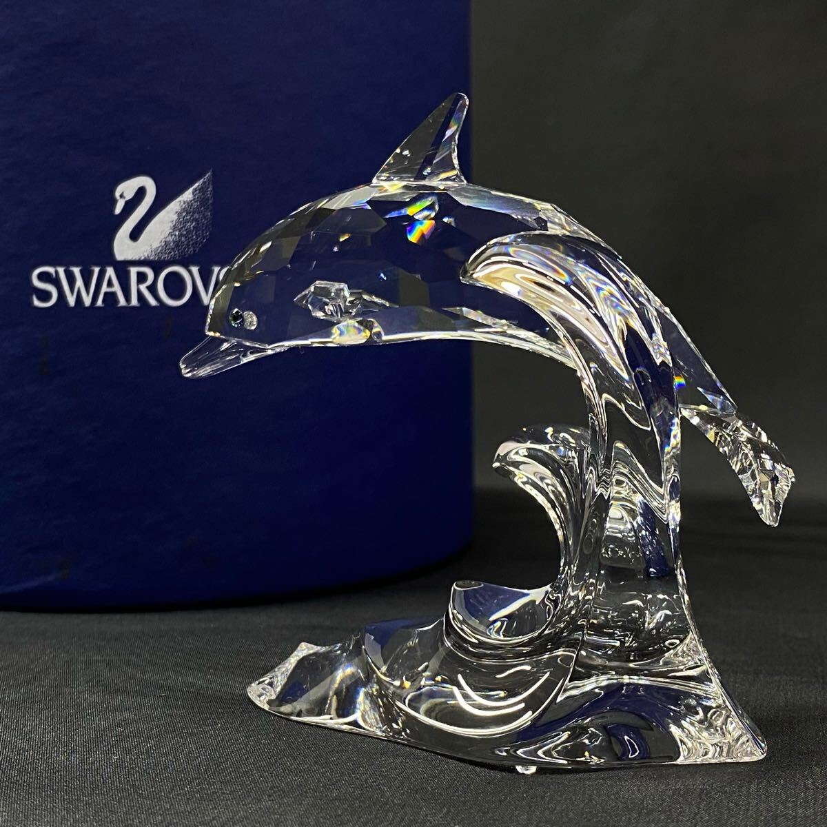 SU□② SWAROVSKI スワロフスキー イルカ 置き物 外箱付き SU□② SWAROVSKI スワロフスキー イルカ 置き物 外箱付き
