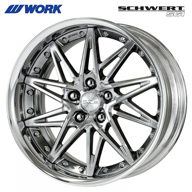 送料無料 ワーク SCHWERT SG1 FULL REVERSE DEEP RIM Odisk 8J-20 +37～15 5H-114.3 (20インチ) 5H114.3 8J+37～15【1本単品 新品】
