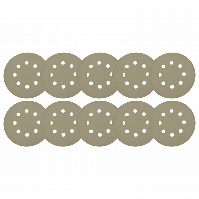 【送料無料】耐水 3000番 10枚 125mm サンドペーパー 丸型 8穴 サンダー マジックパッド ディスク ペーパー 紙やすり #3000 極細(xì)目