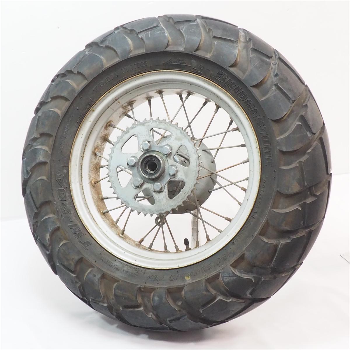 TW200 00年 DG07J 純正 リアホイール14×4.50 ブレーキディスク リヤホイールTW225