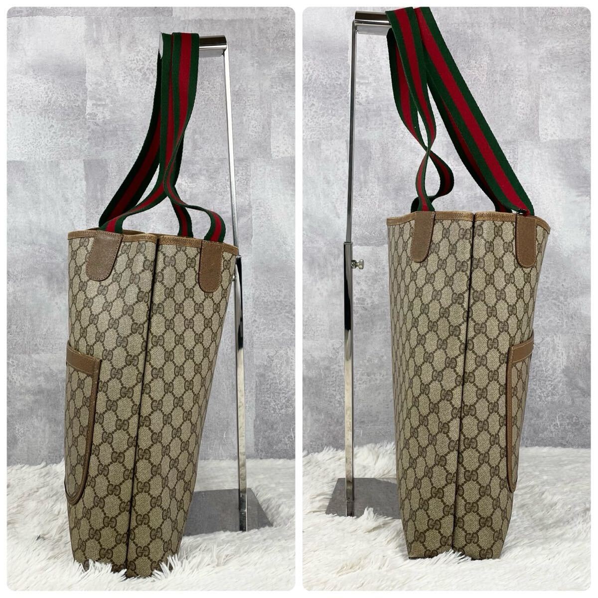 美品 OLD GUCCI オールドグッチ ボストンバッグ トート ハンド 美品 OLD GUCCI オールドグッチ ボストンバッグ トート ハンド