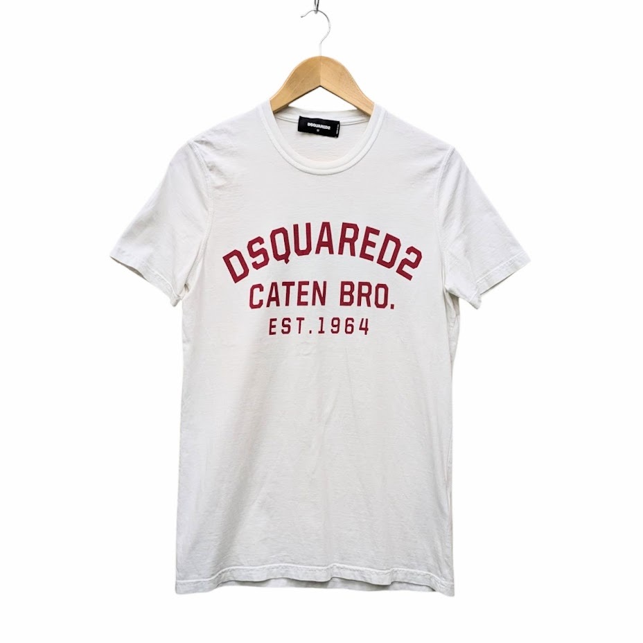 DSQUARED2 ディースクエアード カテンブロ ロゴTシャツ ショートスリーブ S71GD0279 ホワイト サイズ M