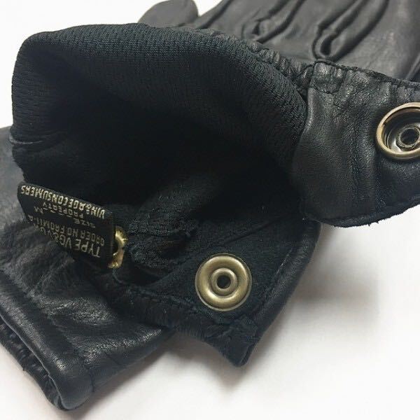 Vin＆Age ヴィンアンドエイジ レザーグローブ ショート スタッズ無(wú)し VG20 SHORTY BLACK /M 舊車(chē) オールドスクール 70's 60' 卍 春夏秋用