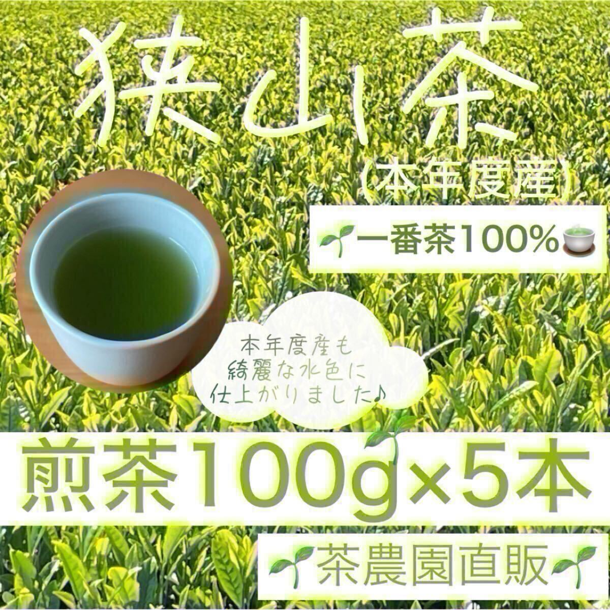 茶畑直販☆煎茶100gx5袋(令6年産)☆一番茶100%☆こだわりの味☆深蒸し茶 緑茶 日本茶 お茶の葉 茶葉 2024☆無添加