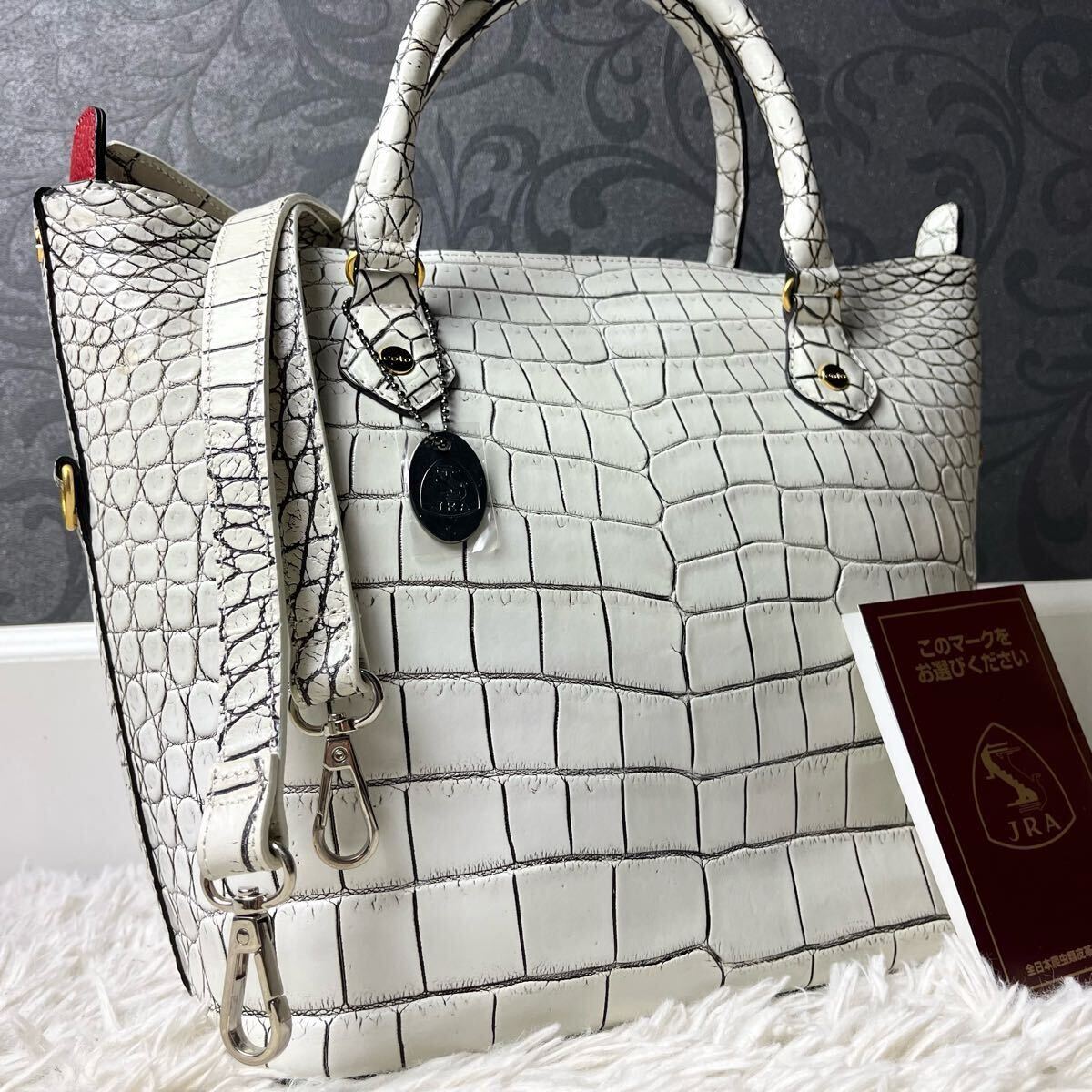 定価90万超!!! JRA認定 クロコダイル トートバッグ 2way メンズ 定価90万超!!! JRA認定 クロコダイル トートバッグ 2way メンズ