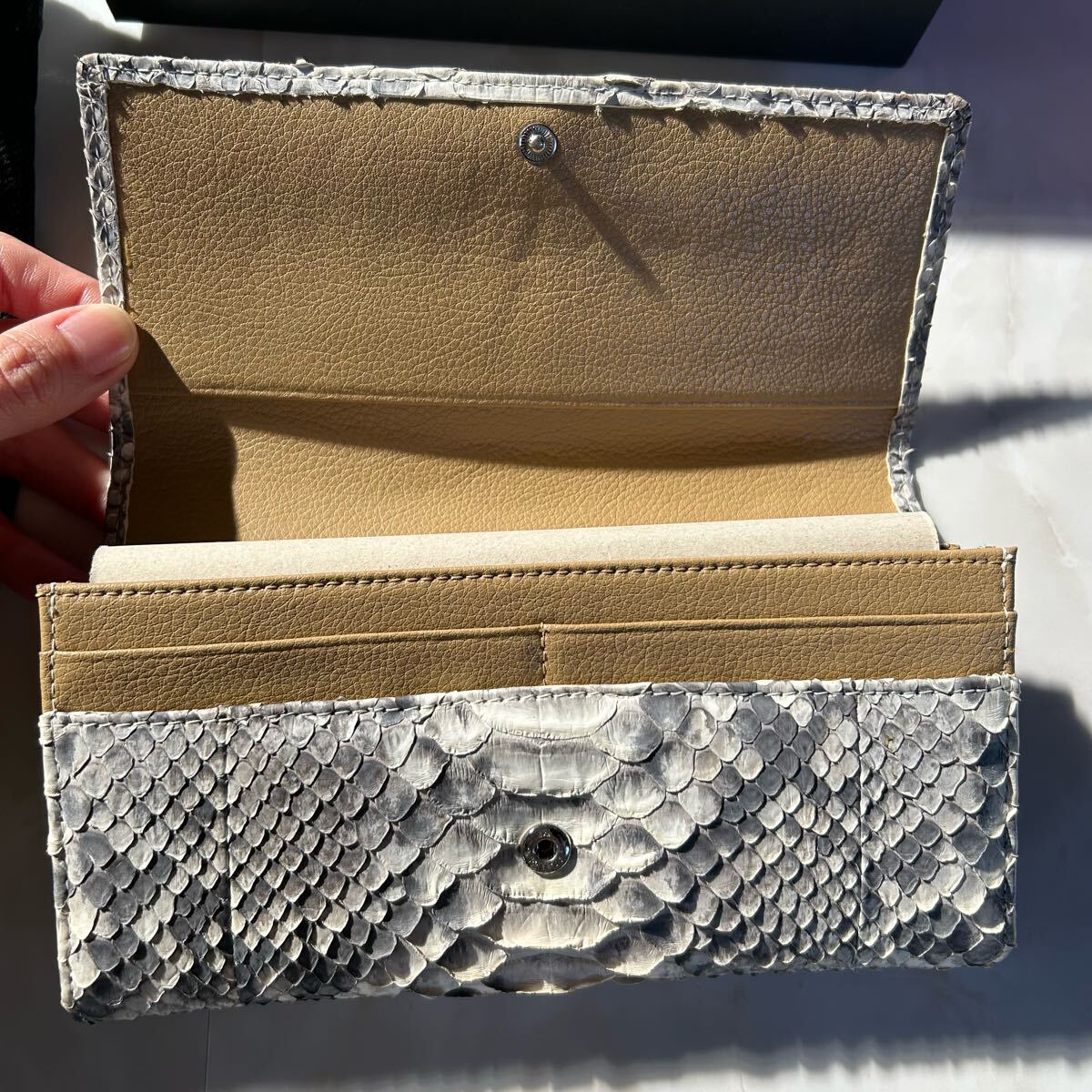 長財布 パイソン ヘビ革 ウォレット 財布 蛇皮 本革 小銭入れ 大 長財布 パイソン ヘビ革 ウォレット 財布 蛇皮 本革 小銭入れ 大