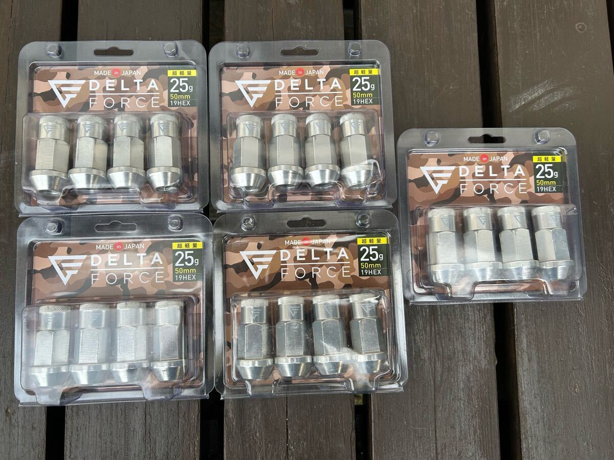 DELTA FORCE MIL NUTS M12xP1.5 19HEX 20個 デルタフォース　ツンドラシルバー
