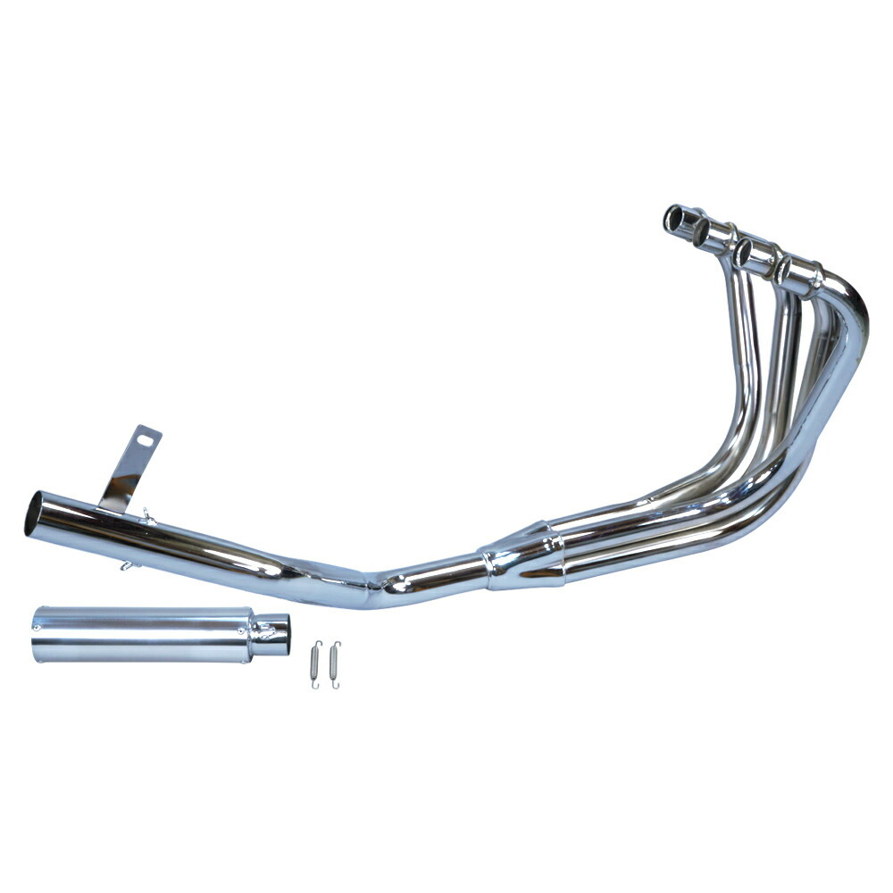 XJ400D/E マフラー レビューを書いてエンブレムプレゼント 4-1管 メッキ 零式 バーテックス XJ400 マフラー_画像3