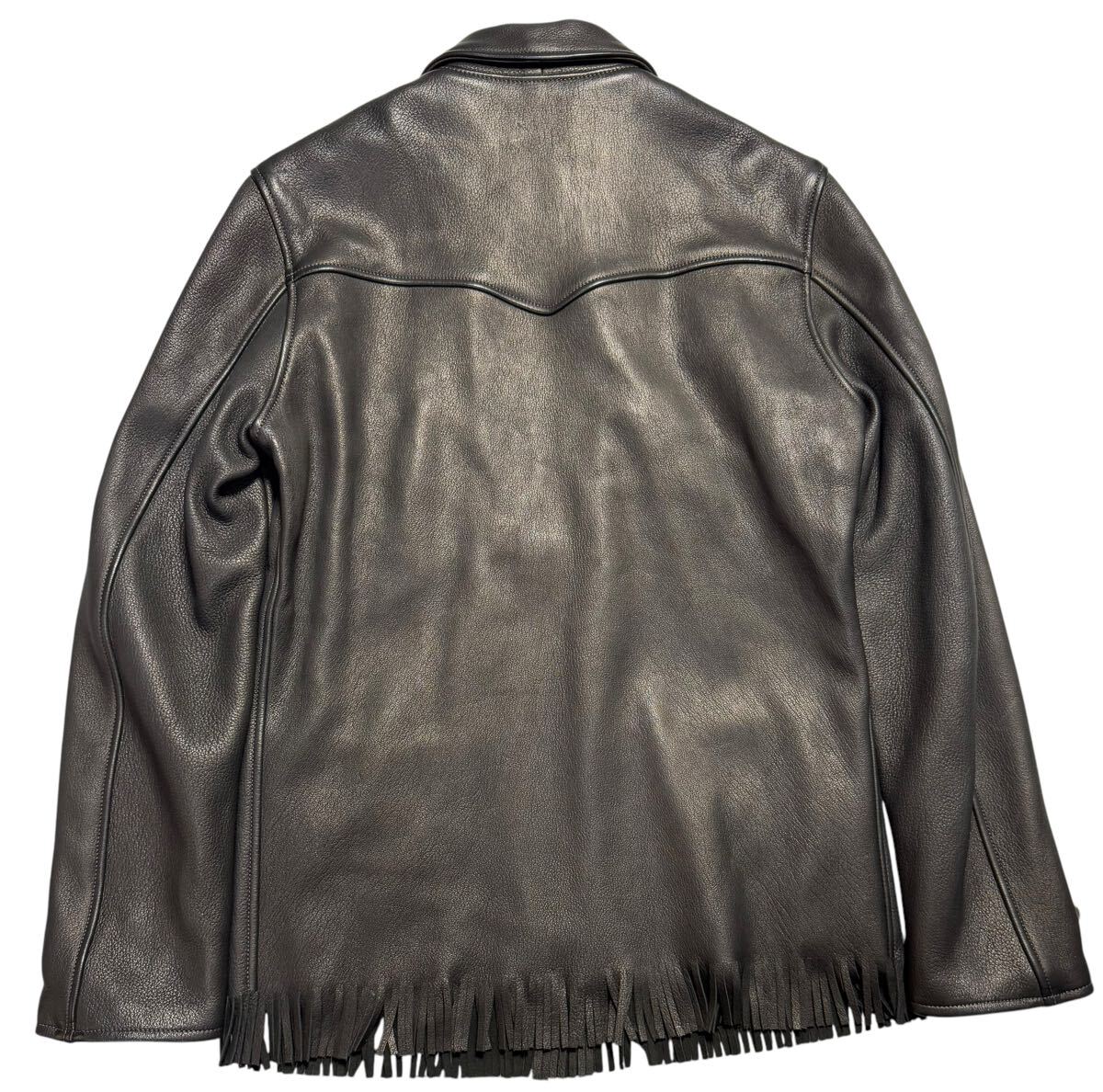 THE Real Mccoys JOE Mccoys DEERSKIN FRINGE JACKET リアルマッコイズ ジョーマッコイ フリンジ ディアスキン レザージャケット 黒 38