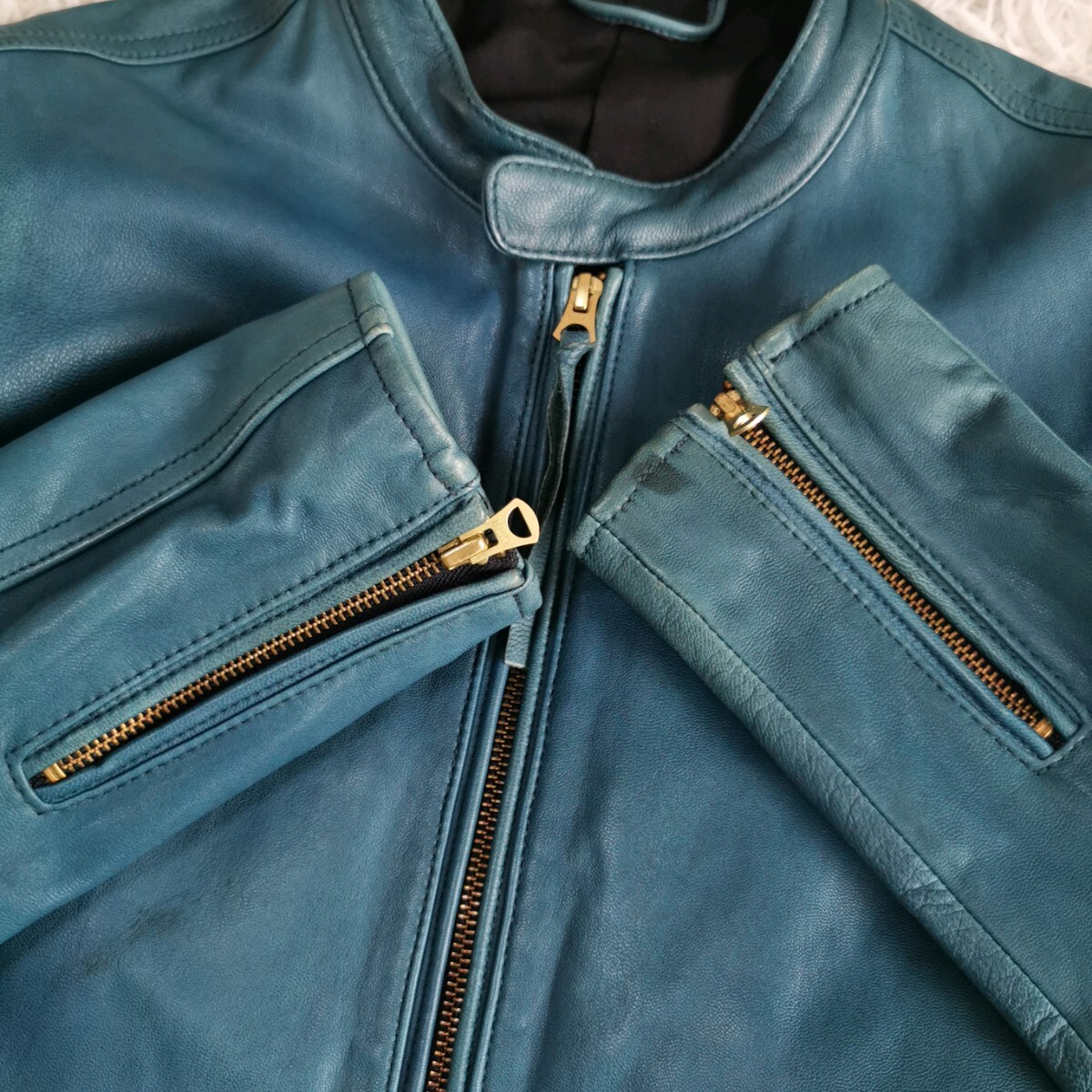 希少L【希少ブルー系】 BEAMS ビームス シングル ライダース 希少L【希少ブルー系】 BEAMS ビームス シングル ライダース