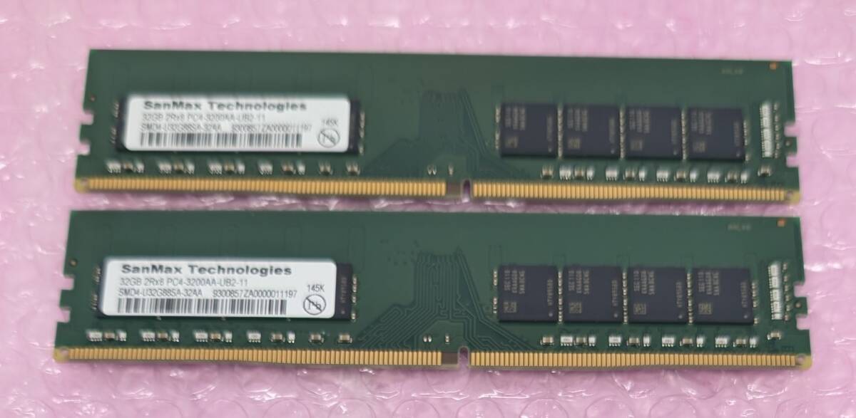Yahoo!オークション - SanMax DDR4 PC4-3200 32GB x 2枚(計64GB Yahoo!オークション - SanMax DDR4 PC4-3200 32GB x 2枚(計64GB